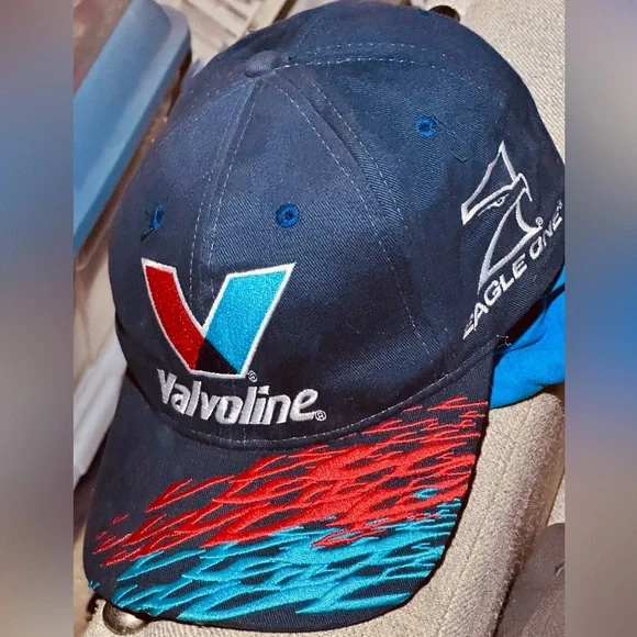 Rare vintage Baseball Cap Hat NASCAR 10 Valvoline Scott Riggs Racing Eagle One - Picture 5 of 6